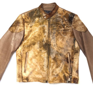 G-Gator Natural Pony Hair/Lambskin Racer Jacket - Dudes Boutique