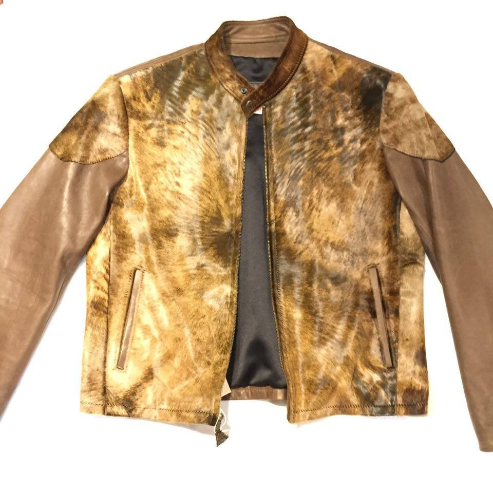 G-Gator Natural Pony Hair/Lambskin Racer Jacket - Dudes Boutique