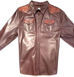 G-Gator - Alligator/Lambskin Button-Up Shirt - Dudes Boutique