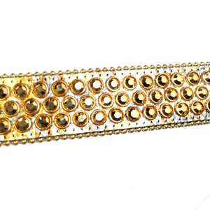 b.b. Simon Gold Crocodile Crystal Belt - Dudes Boutique