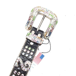 b.b. Simon Fully Loaded 'Numbers' Swarovski Crystal Belt - Dudes Boutique