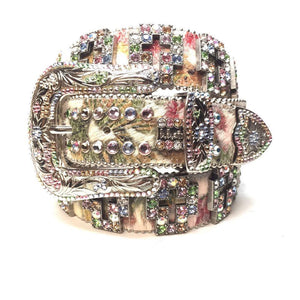 b.b. Simon Royal Pony Cross Crystal Belt - Dudes Boutique