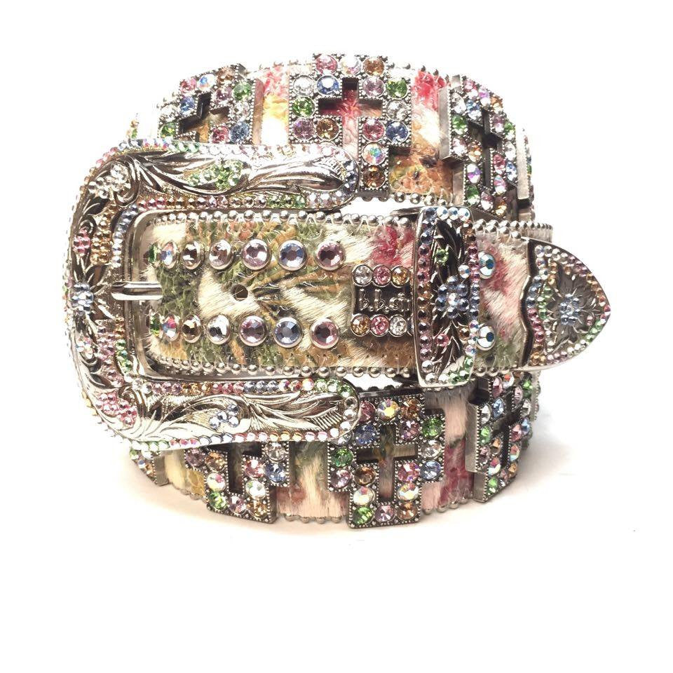 b.b. Simon Royal Pony Cross Crystal Belt - Dudes Boutique