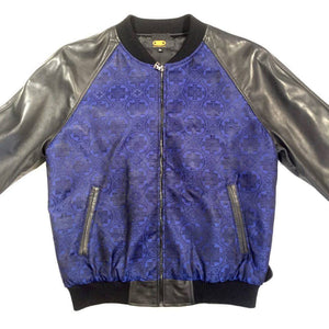 G-Gator Navy 'Hierarchy' Lambskin Bomber Jacket - Dudes Boutique