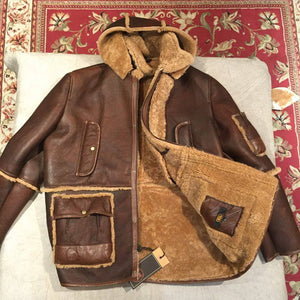 Jakewood Tobacco Brown Shearling Coat - Dudes Boutique