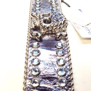 b.b. Simon Metallic Skull Crystal Belt - Dudes Boutique