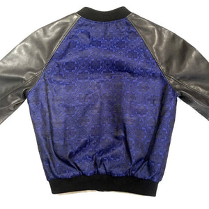 G-Gator Navy 'Hierarchy' Lambskin Bomber Jacket - Dudes Boutique