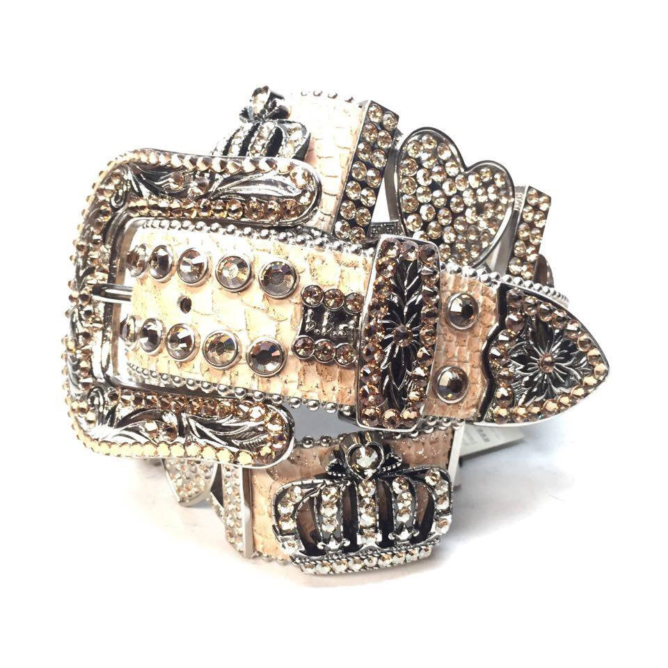 b.b. Simon King Python Crystal Belt - Dudes Boutique