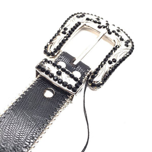 b.b. Simon Lizard Skull Crystal Belt - Dudes Boutique