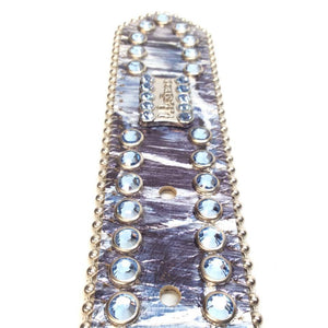 b.b. Simon Metallic Skull Crystal Belt - Dudes Boutique