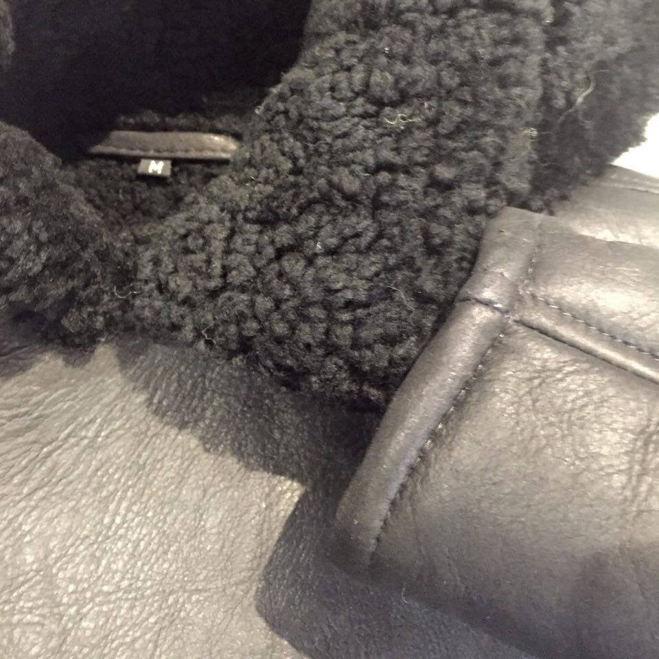 Jakewood Black Shearling Biker Style Jacket - Dudes Boutique