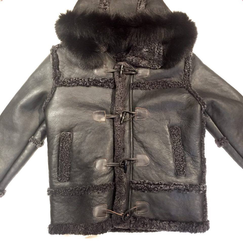 Jakewood Black Duffle Mink Shearling Coat - Dudes Boutique