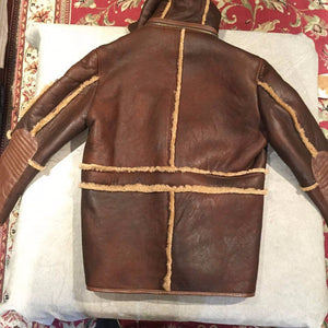 Jakewood Tobacco Brown Shearling Coat - Dudes Boutique