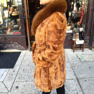 Winter Fur Women's Whiskey 3/4 Mink Fur Coat - Dudes Boutique