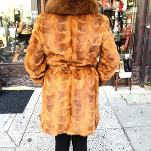 Winter Fur Women's Whiskey 3/4 Mink Fur Coat - Dudes Boutique