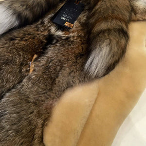 Jakewood Men's Natural Fox Tail Shearling Vest - Dudes Boutique