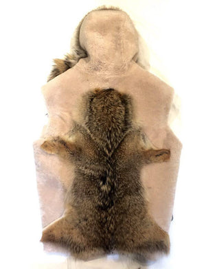 Jakewood Men's Plush Fox Tail Shearling Vest - Dudes Boutique