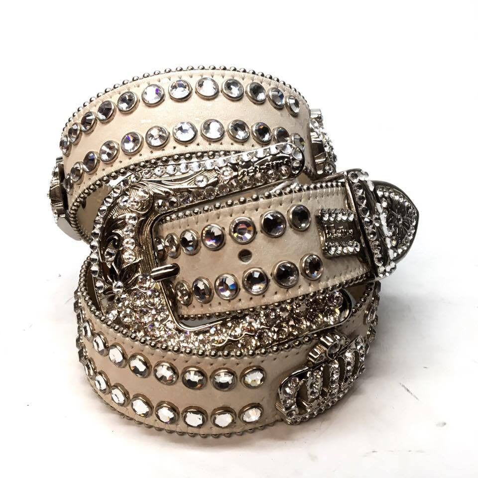 b.b. Simon "Natural Crown" Crystal Belt - Dudes Boutique