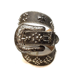 b.b. Simon "Black Faded" Crystal Belt - Dudes Boutique