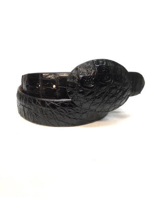 Safari Black Crocodile Belt - Dudes Boutique