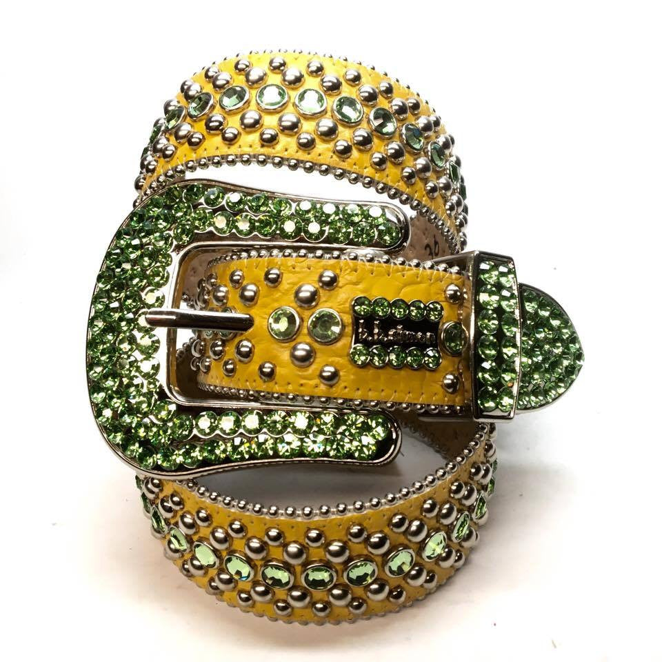 b.b. Simon "Lime & Lemon" Crystal Belt - Dudes Boutique