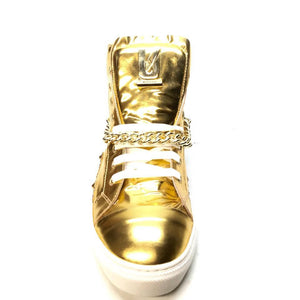 Mauri 6133 Nappa Gold 14k Studded High-top Sneakers - Dudes Boutique