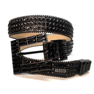 b.b. Simon "Black Block" Crystal Belt - Dudes Boutique