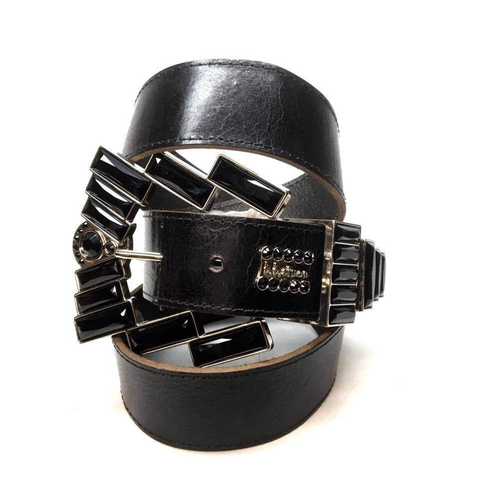 b.b. Simon "Big Black Block" Crystal Belt - Dudes Boutique