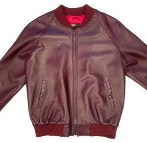 G-Gator Wine Lambskin Varsity Jacket - Dudes Boutique