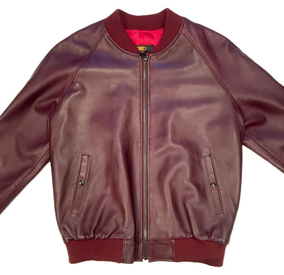 G-Gator Wine Lambskin Varsity Jacket - Dudes Boutique