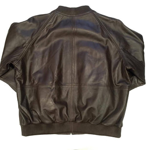 G-Gator Men's Chocolate Leather Lambskin Varsity Jacket - Dudes Boutique