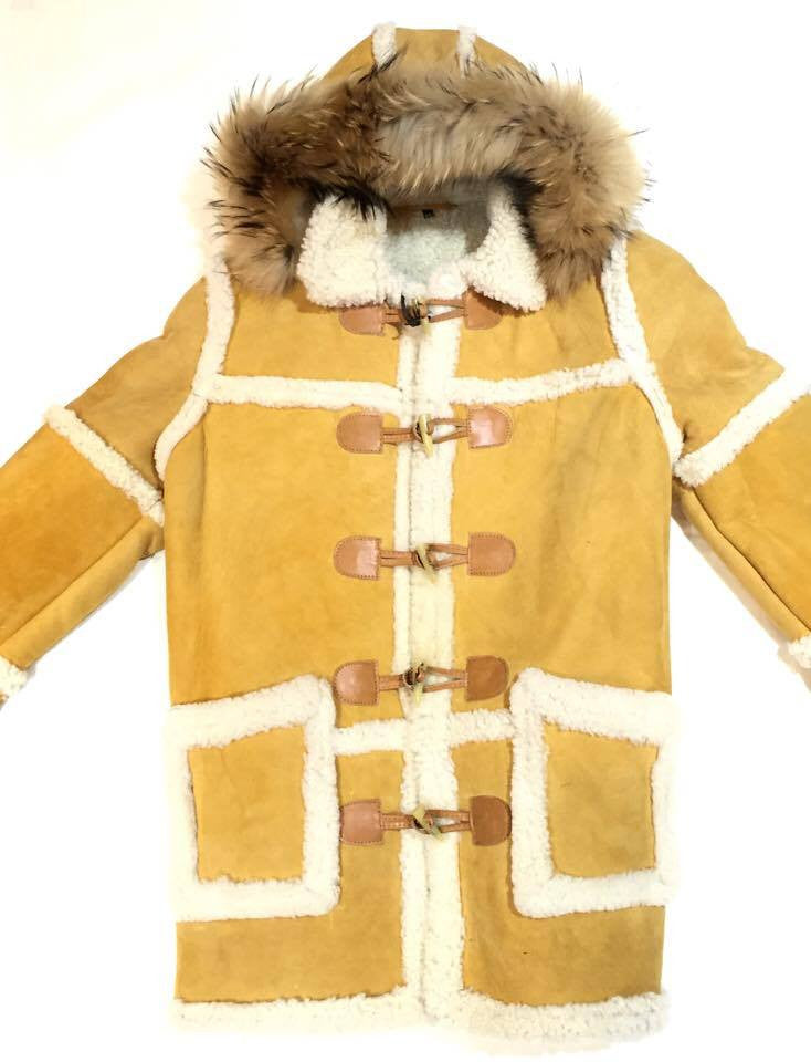 Jakewood Duffle Shearling Coat with Mink Hood - Dudes Boutique