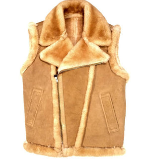 Jakewood Dune Suede Shearling Vest - Dudes Boutique
