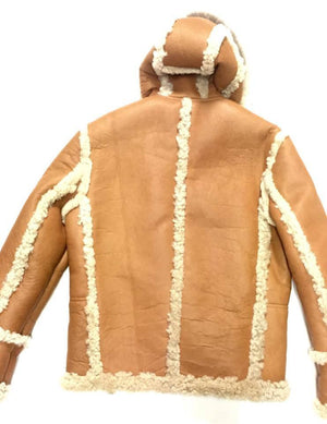 Jakewood Cognac Biker Style Shearling - Dudes Boutique