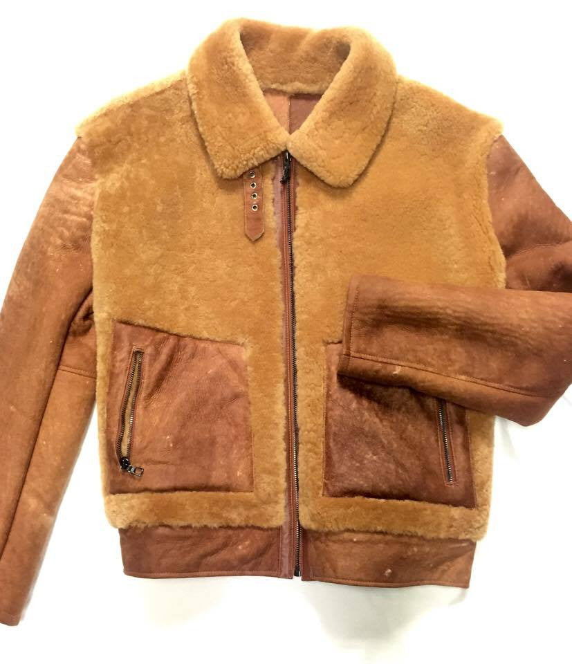 Jakewood Dune Suede Finish Shearling Bomber Jacket - Dudes Boutique