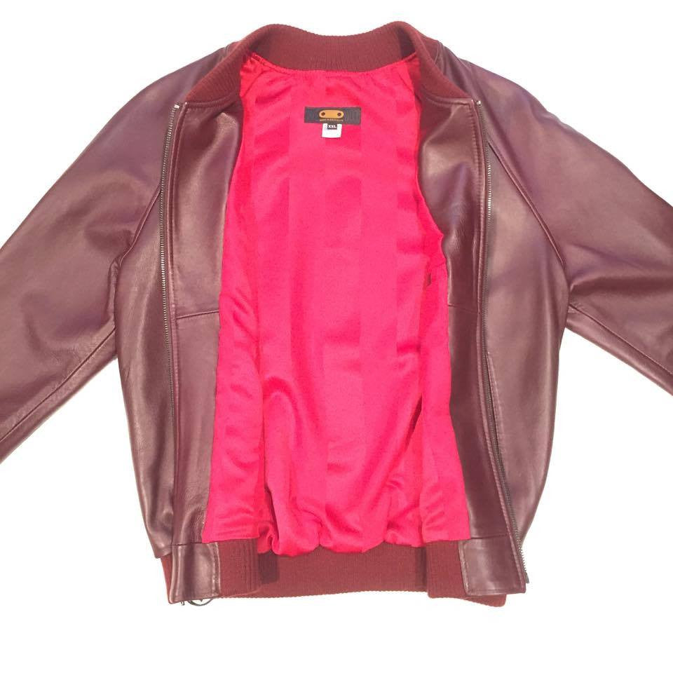 G-Gator Wine Lambskin Varsity Jacket - Dudes Boutique