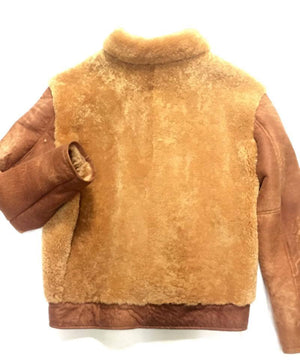 Jakewood Dune Suede Finish Shearling Bomber Jacket - Dudes Boutique