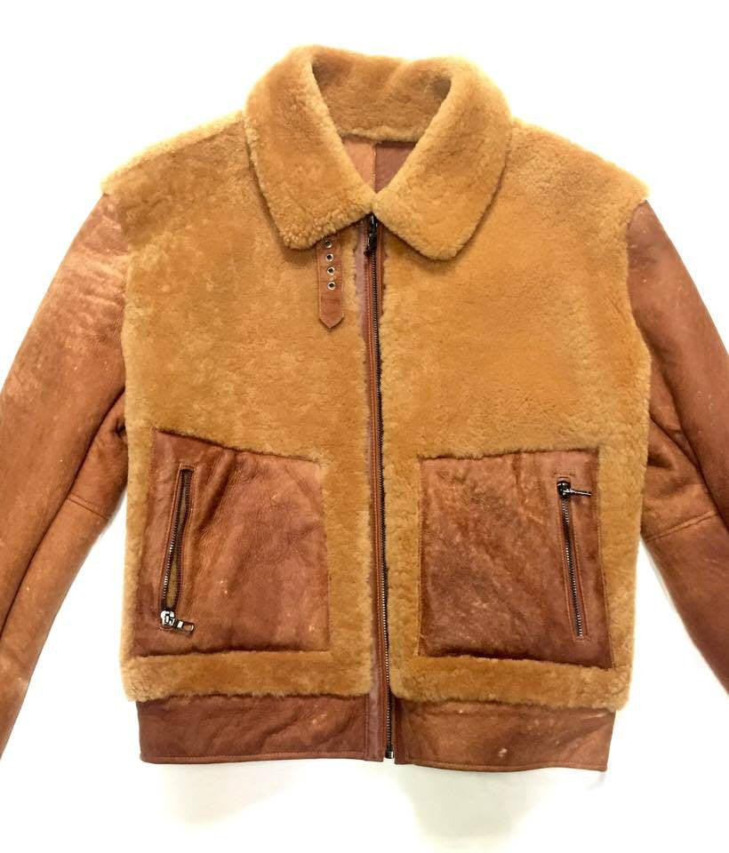 Jakewood Dune Suede Finish Shearling Bomber Jacket - Dudes Boutique