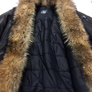 Jakewood Full Fox Black Bomber Jacket - Dudes Boutique