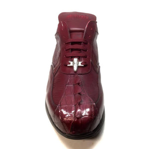 Mauri M770/1 Wine Crocodile Tail Sneakers - Dudes Boutique