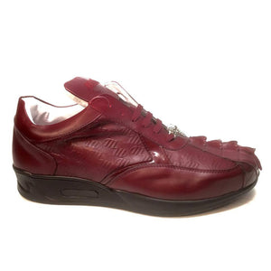 Mauri M770/1 Wine Crocodile Tail Sneakers - Dudes Boutique