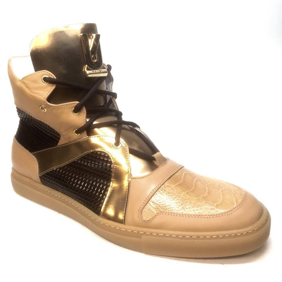 Mauri 6113/2 Men`s Ostrich/Calf Sneakers - Dudes Boutique