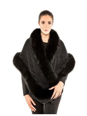Volare Fox cape with Crystals - Dudes Boutique
