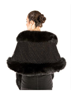 Volare Fox cape with Crystals - Dudes Boutique