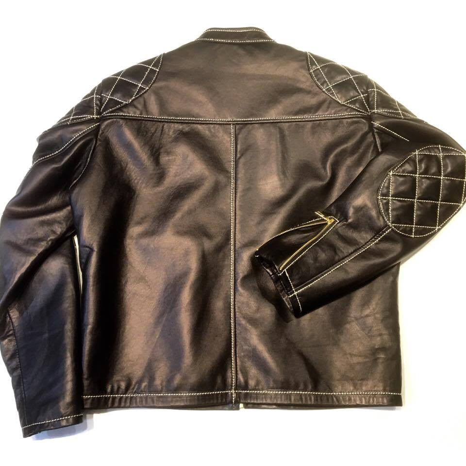Jakewood Black Quilted Bomber Leather Jacket - Dudes Boutique