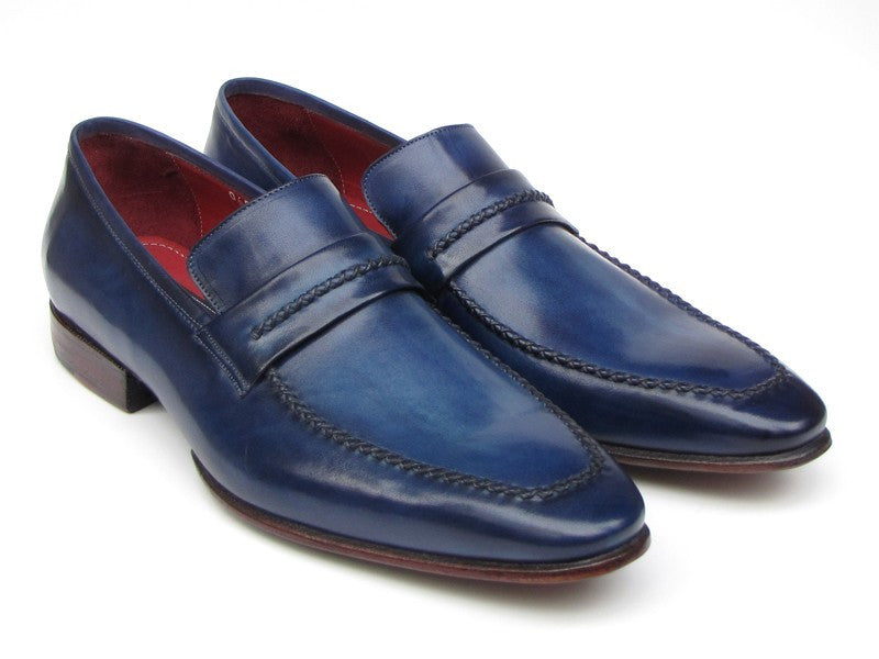 Paul Parkman Men's Loafer Shoes Navy Leather Upper And Leather Sole - Dudes Boutique