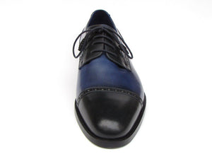 Paul Parkman Parliament Blue Derby Shoes Leather Upper And Leather Sole - Dudes Boutique