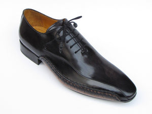 Paul Parkman Black Leather Oxfords - Side Handsewn Leather Upper And Leather Sole - Dudes Boutique