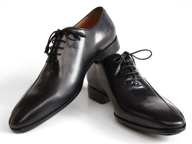 Paul Parkman Black Leather Oxfords - Side Handsewn Leather Upper And Leather Sole - Dudes Boutique