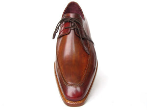 Paul Parkman Brown Goodyear Welted Square Toe Apron Derby Shoes - Dudes Boutique
